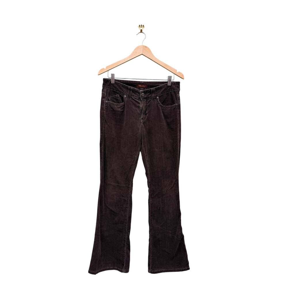 Lee One True Fit Brown Corduroy Flare Jeans Women's 8M Y2K Low Rise